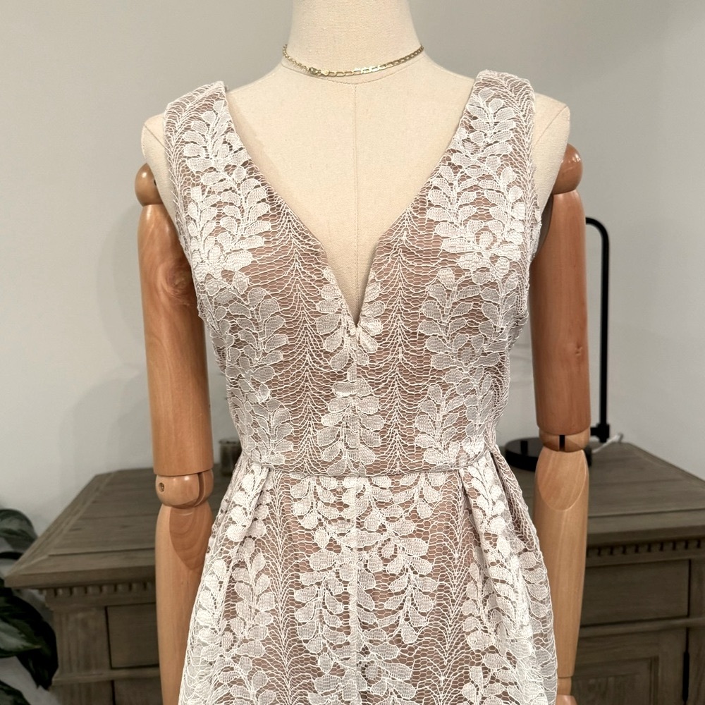 Lulu’s All of My Heart White Lace Skater Dress | Size Medium - Picture 5 of 12